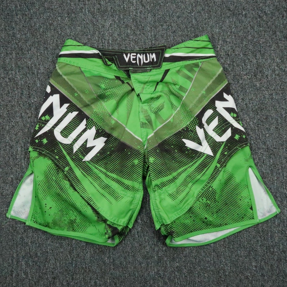 Venum Shorts Mens Extra Small 30 Green Performance Fight Team Edition MMA